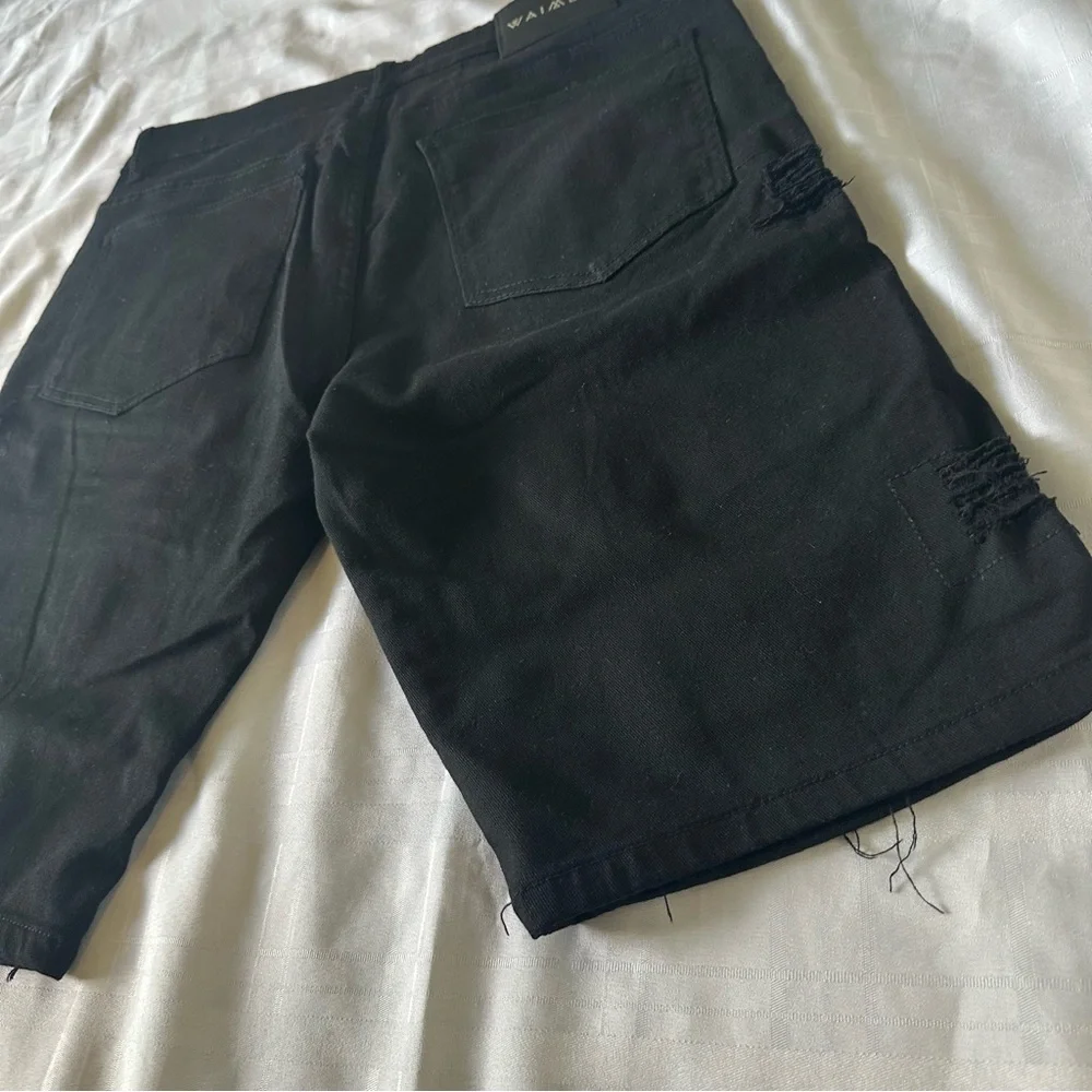 True Religion Black Distressed & Jeans Shorts Collection